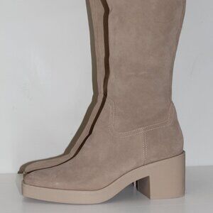 Dolce Vita Corry H2O Dune Suede Knee High Boots Size 10 Block Heel New Platform